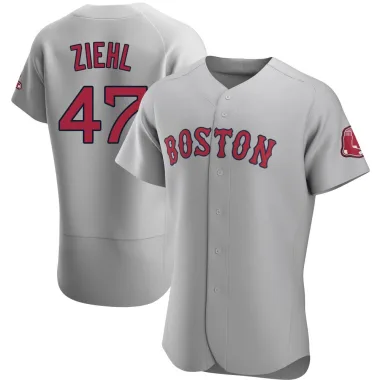 Gage Ziehl Men's Authentic Boston Red Sox Gray Road Jersey
