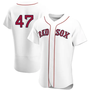 Gage Ziehl Men's Authentic Boston Red Sox White Home Team Jersey